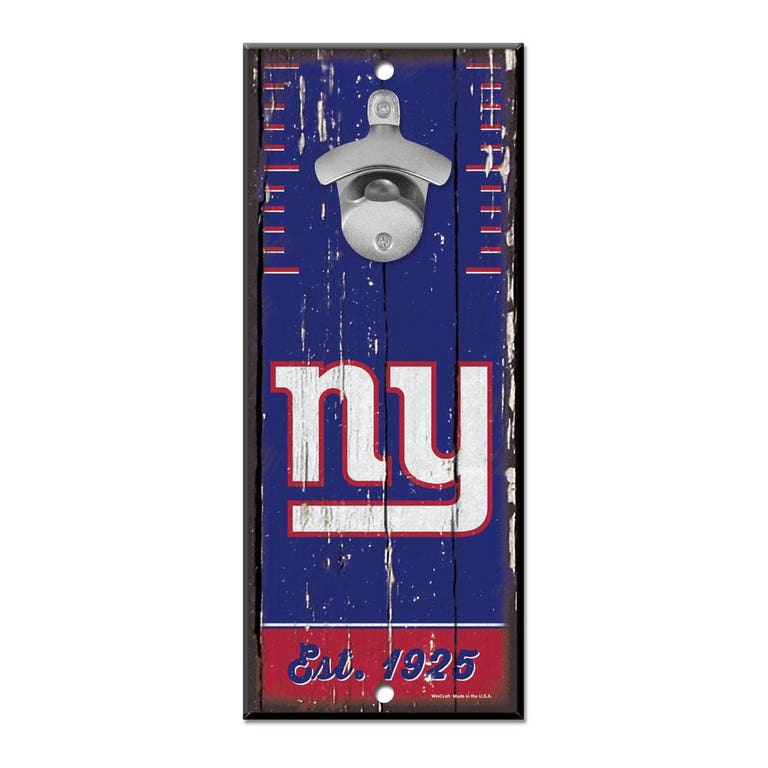 New York Giants Wood Bottle Opener 5x11"