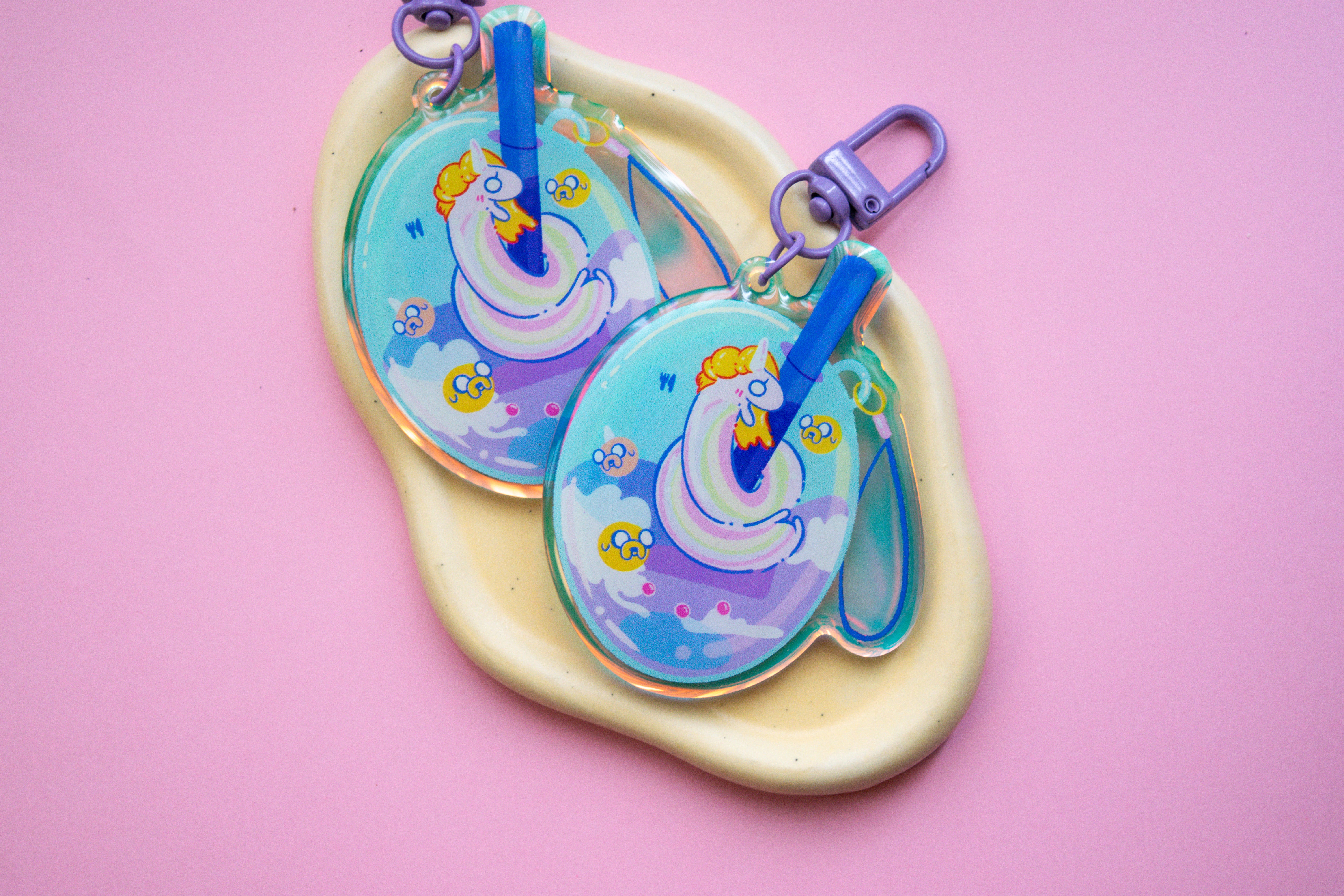 Lady Rainicorn Keychain