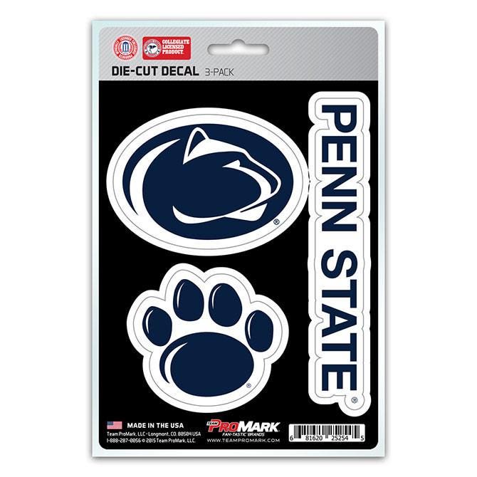 Penn State Nittany Lions Die Cut Team Decals 3pk