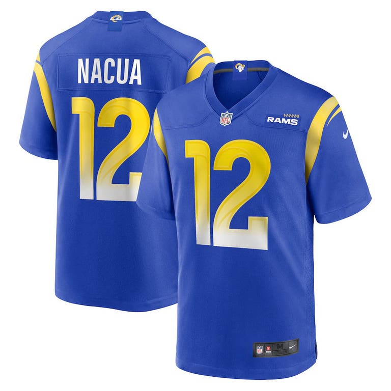 Los Angeles Rams Puka Nacua #12 Royal Blue Nike Game Jersey