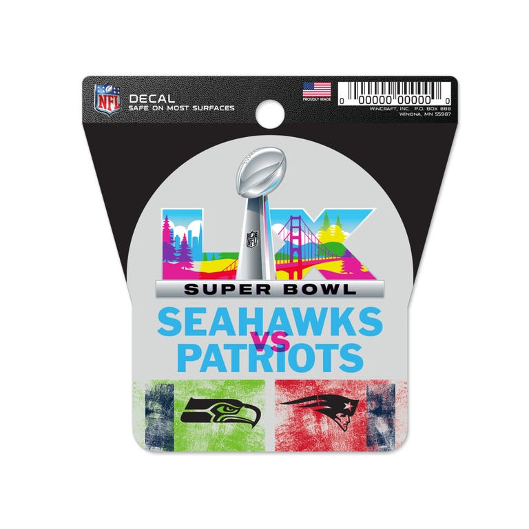 Seattle Seahawks Vs New England Patriots Super Bowl LX Dueling Clean Cut Decal