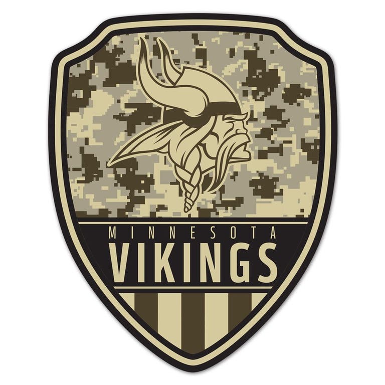 Minnesota Vikings Wood Shield Shaped Sign - 11x14"