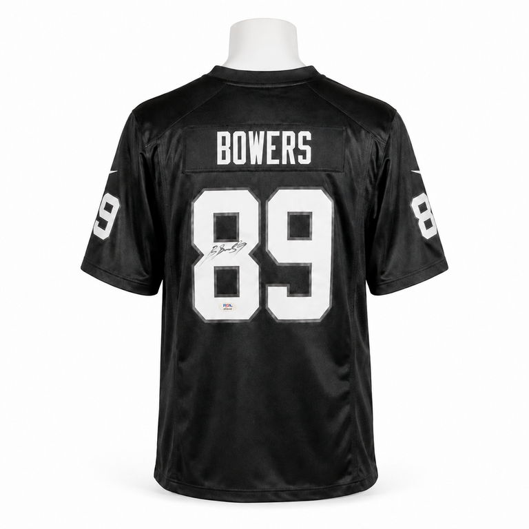 Las Vegas Raiders Brock Bowers #89 Autographed Nike Home Jersey - PSA Authenticated