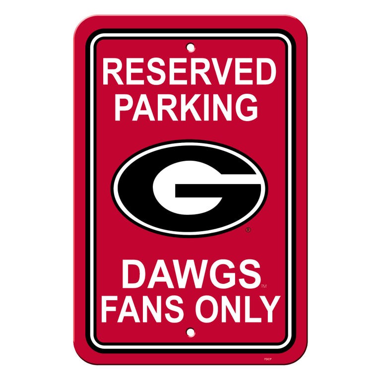 Georgia Bulldogs Sign Reserved Parking Sign 12x18"