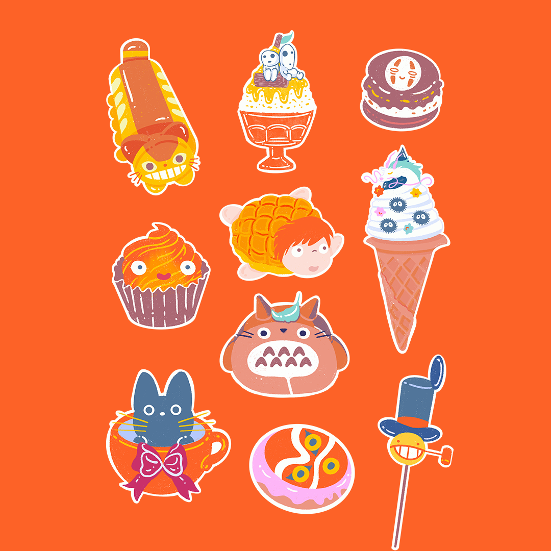Ghibli Sweets Sticker Sheet