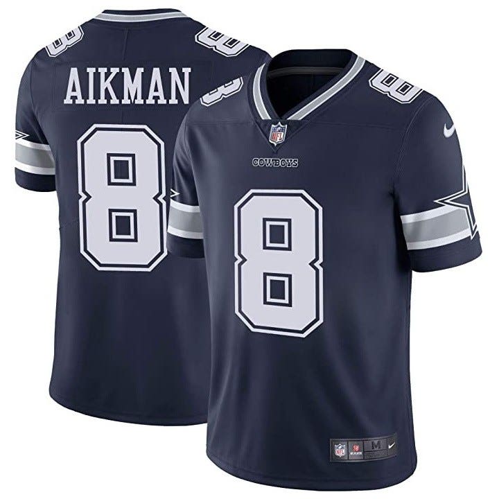 Dallas Cowboys Troy Aikman #8 Nike Limited Road Jersey