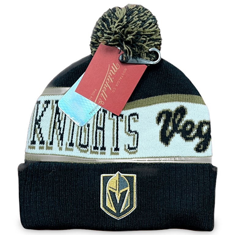 Vegas Golden Knights Block Party Mitchell and Ness Pom Beanie