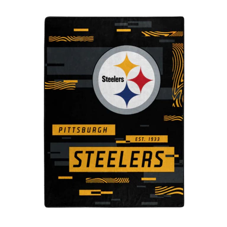 Pittsburgh Steelers Digitized Oversized Royal Plush Blanket 60x80"