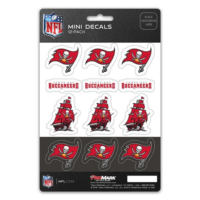 Tampa Bay Buccaneers Mini Decals 12pk Set