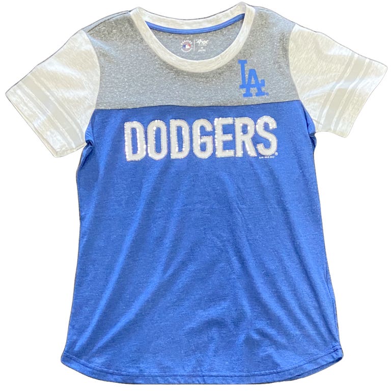Los Angeles Dodgers Blue/Grey/White g-III Ladies Sequins Shirt