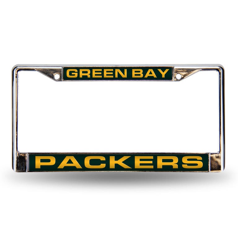 Green Bay Packers Laser Chrome License Plate Frame