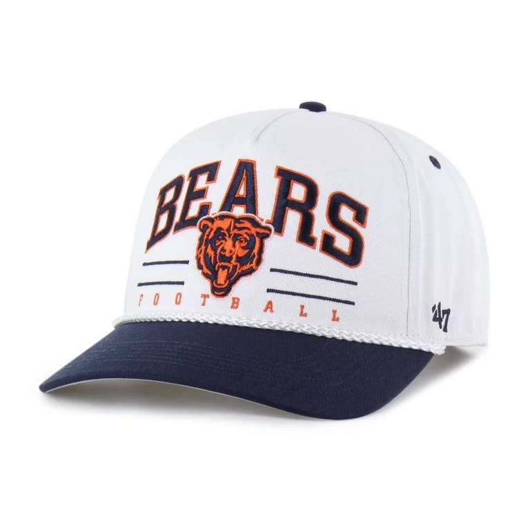 Chicago Bears White/Navy Roscoe TT '47Brand Hitch Snapback Hat
