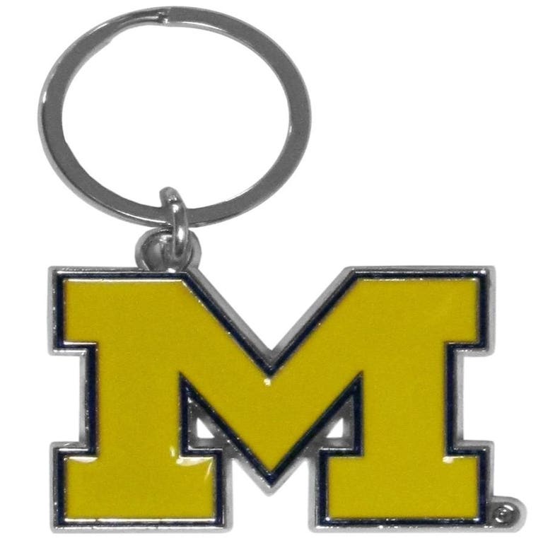 Michigan Wolverines Chrome Cut Logo Keychain