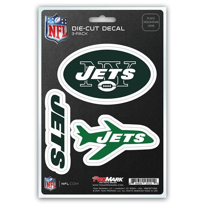 New York Jets Die Cut Team Decals 3pk