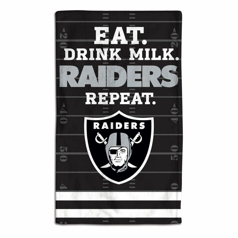 Las Vegas Raiders Baby Burp Cloth 10x17"