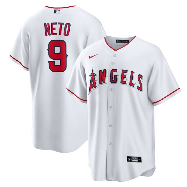 Los Angeles Angels Zack Neto #9 Nike Home Jersey