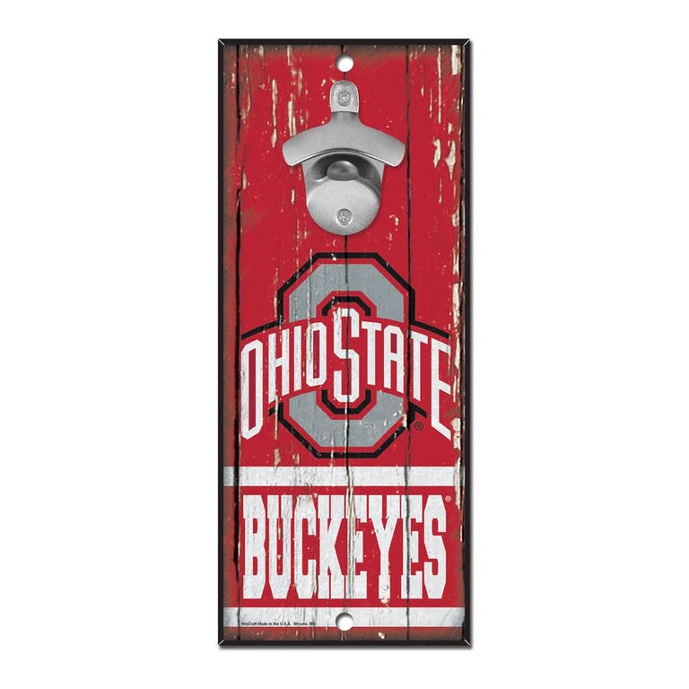 Ohio State Buckeyes Wood Bottle Opener 5x11"