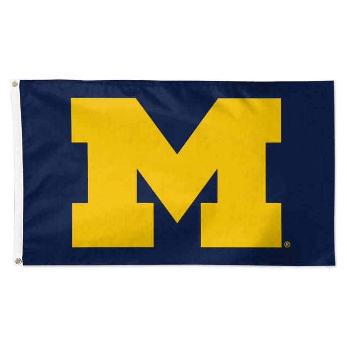 Michigan Wolverines Navy Primary Flag 3x5'
