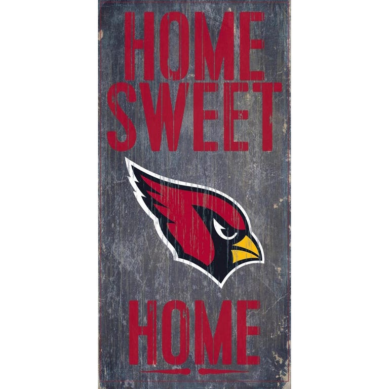 Arizona Cardinals Wood Home Sweet Home Sign 6x12"