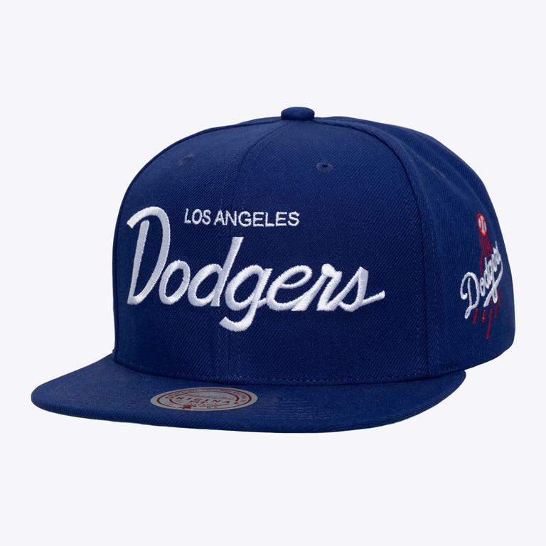 Los Angeles Dodgers Royal Head Coach Mitchell and Ness Snapback Hat