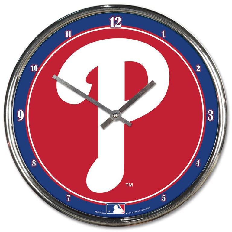 Philadelphia Phillies Round Chrome Wall Clock