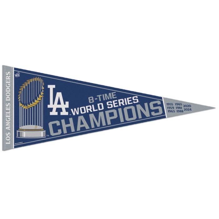 Los Angeles Dodgers 2024 World Series Champions Classic Pennant