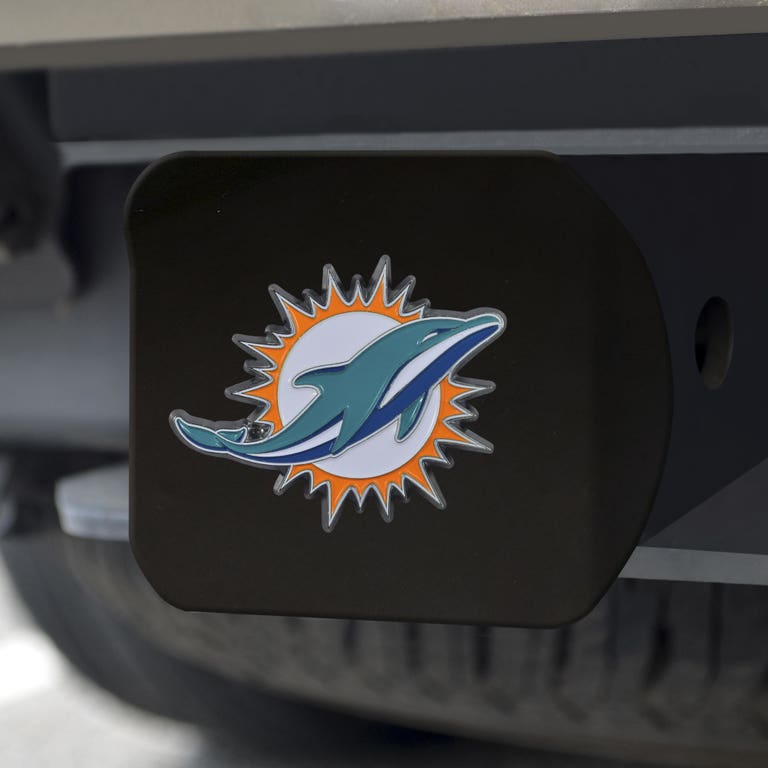 Miami Dolphins Black Chrome Hitch Cover