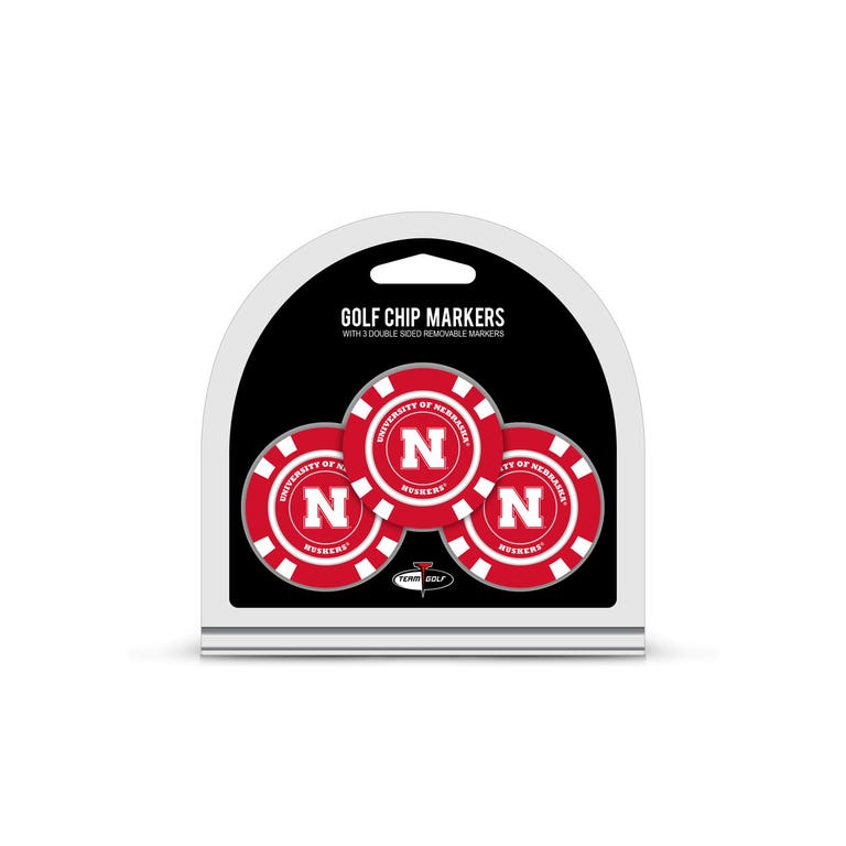 Nebraska Huskers Golf Chip with Marker 3 Pack