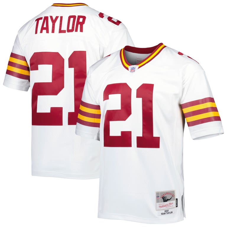 Washington Redskins 2007 Sean Taylor #21 White Mitchell and Ness Jersey