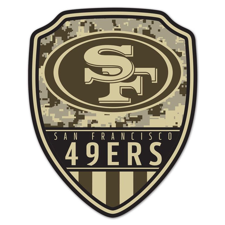 San Francisco 49ers Wood Shield Shaped Sign - 11x14"