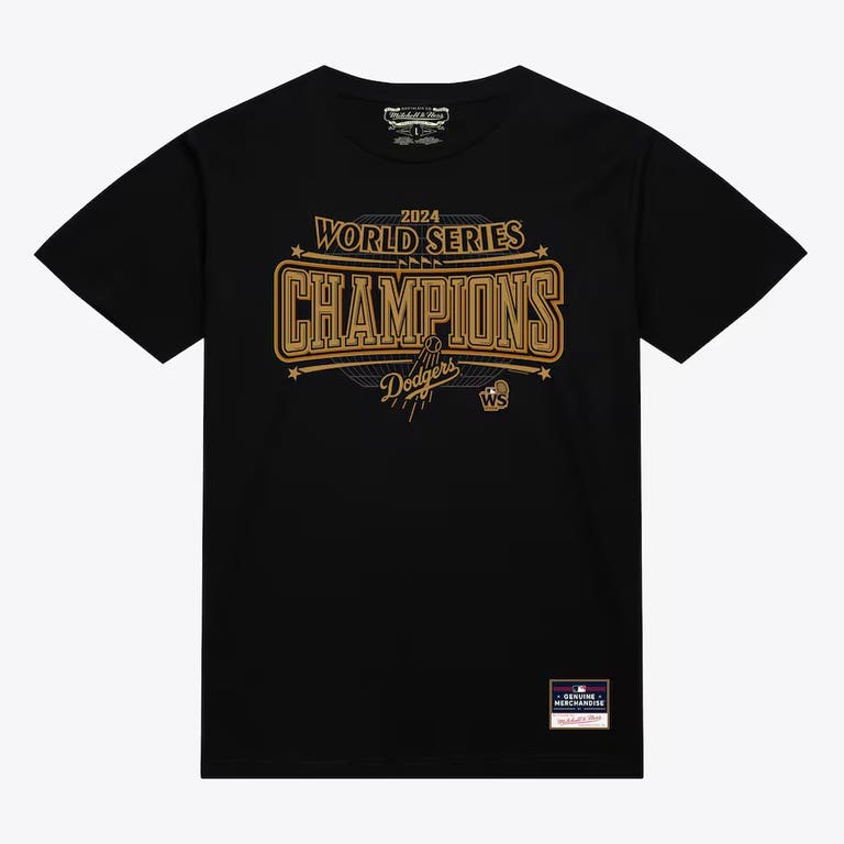 Los Angeles Dodgers 2024 World Series Champions Mitchell and Ness Shirt