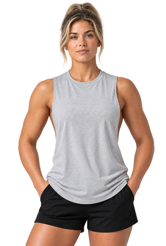 Grey Deep Muscle Tee