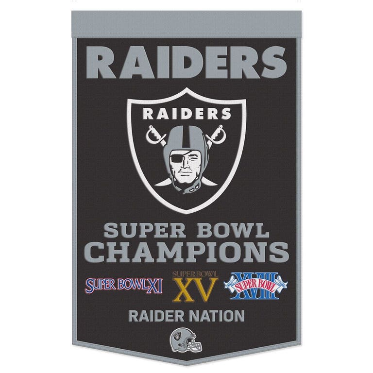 Las Vegas Raiders Wool Dynasty Championship Banner 24x38"