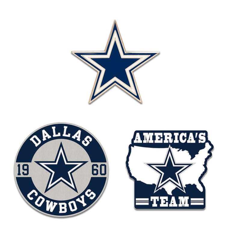 Dallas Cowboys Enamel Pin Set 3 Piece
