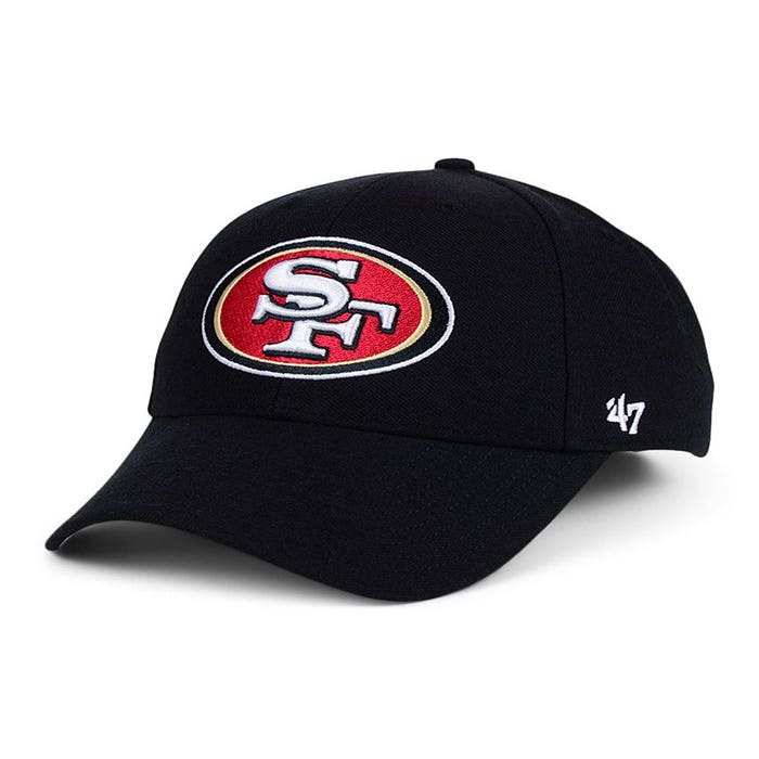 San Francisco 49ers '47Brand MVP Black Adjustable Hat