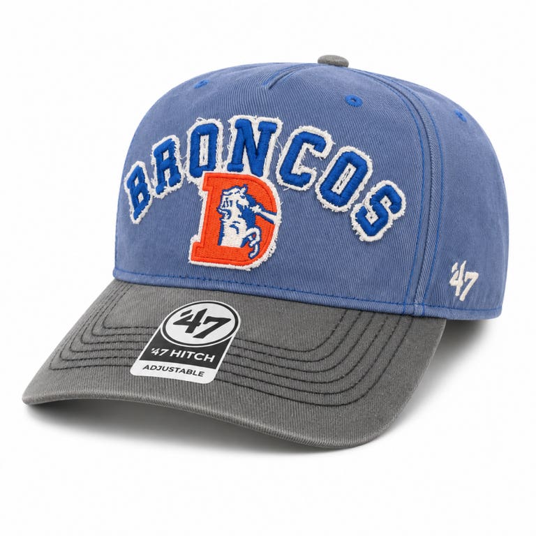 Denver Broncos Historic Thrift Blue '47 Brand Calderwood Hitch Snapback Hat
