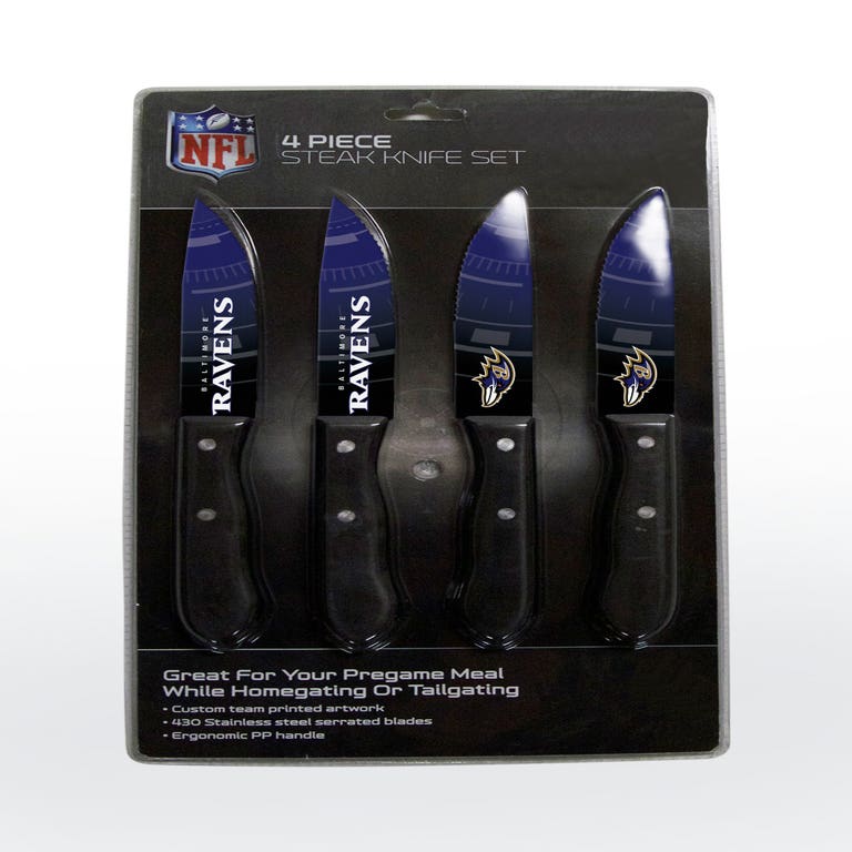 Baltimore Ravens Steak Knife 4 Pack Set