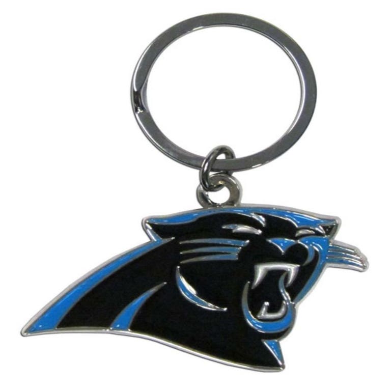 Carolina Panthers Chrome Cut Logo Keychain