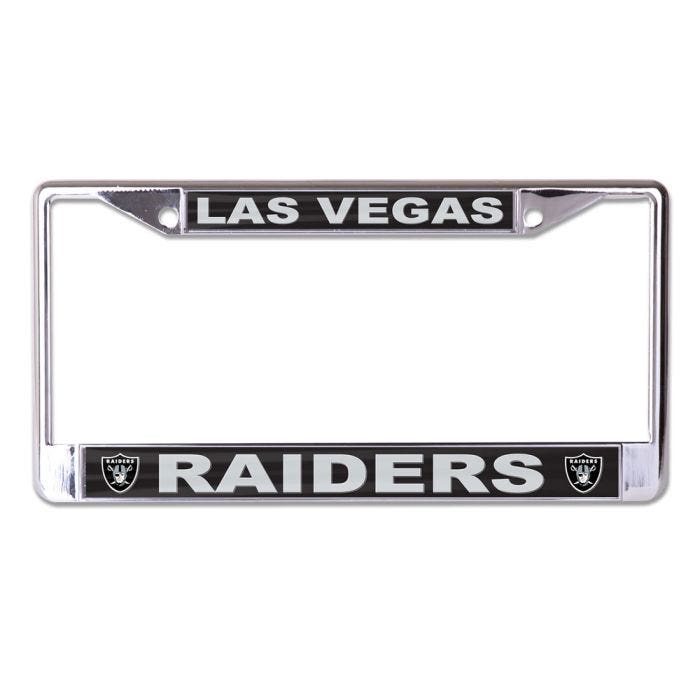 Las Vegas Raiders Chrome License Plate Frame with Acrylic Inserts
