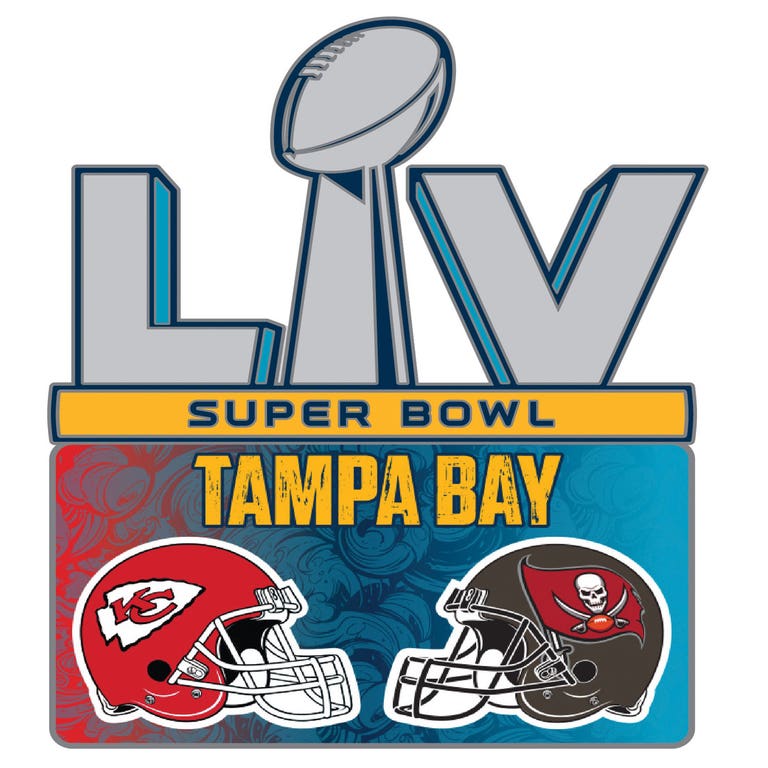 Tampa Bay Buccaneers Vs Chiefs Super Bowl LV Collectors Pin
