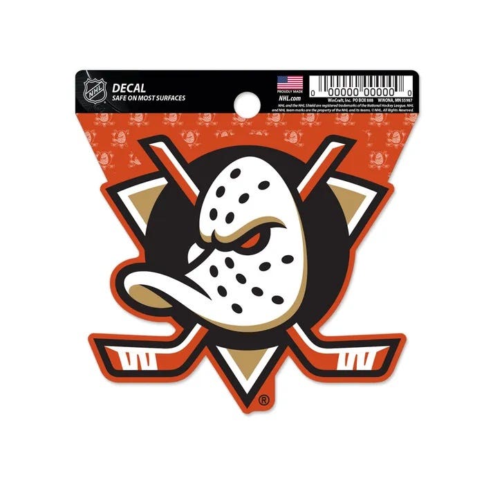 Anaheim Ducks Clean Cut Decal 3x4"