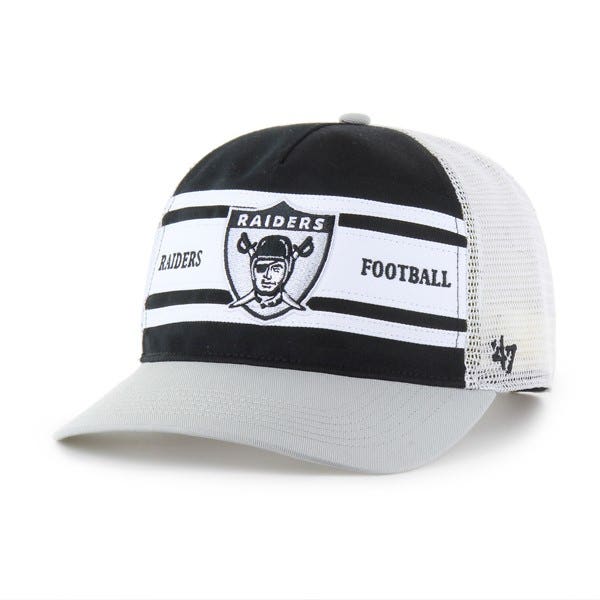 Las Vegas Raiders Black Historic Double Header '47 Brand Trucker Snapback Hat