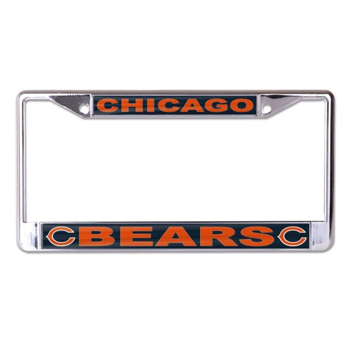 Chicago Bears Chrome License Plate Frame with Acrylic Inserts