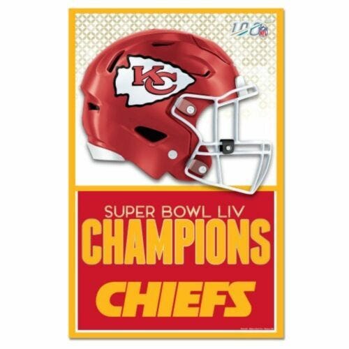 Kansas City Chiefs Super Bowl LIV Champions Wood Sign