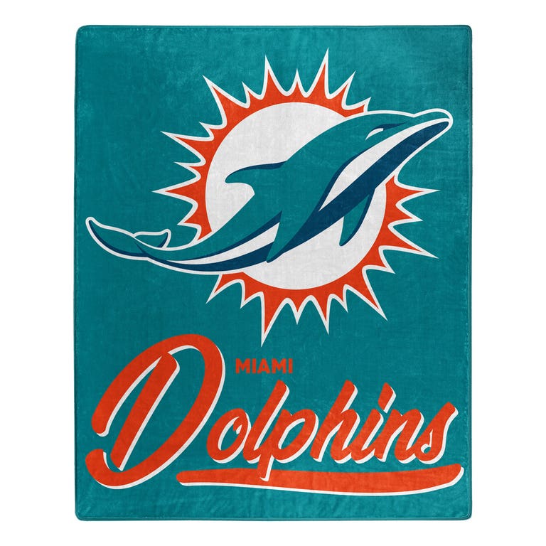 Miami Dolphins Signature Royal Plush Blanket 50x60"