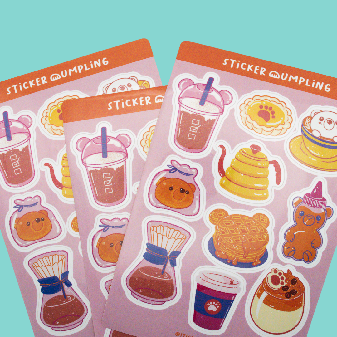 Honey Bear Cafe Sticker Sheet