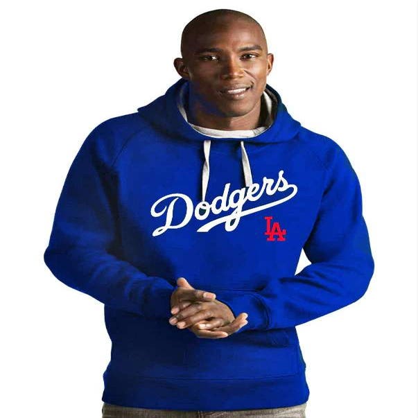 Los Angeles Dodgers Royal Blue Antigua Hooded Sweatshirt