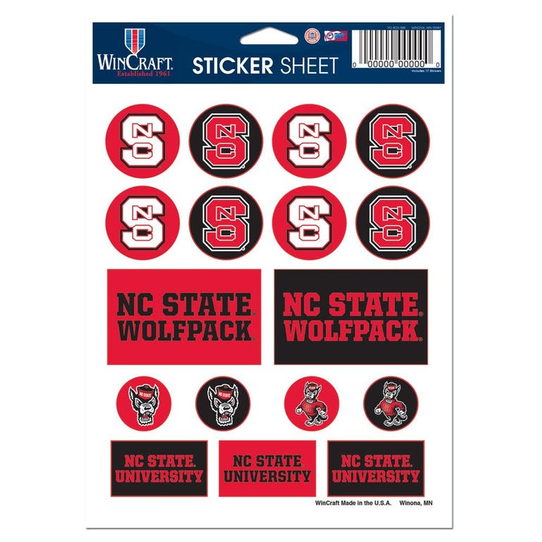 North Carolina State Wolfpack Vinyl Decal Sheet 5x7"
