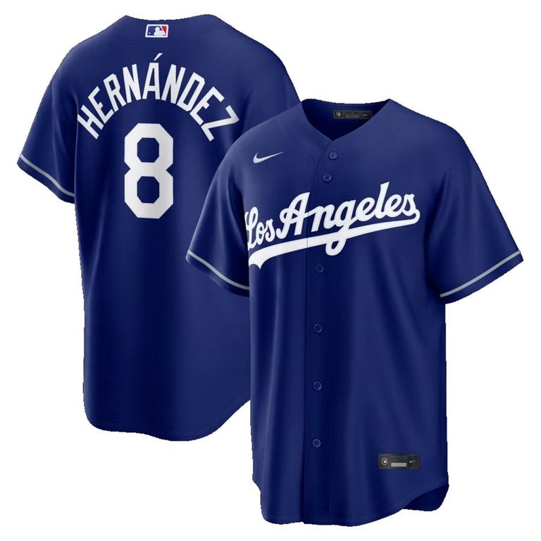 Los Angeles Dodgers Kike Hernandez #8 Nike Alternate Royal Blue Jersey
