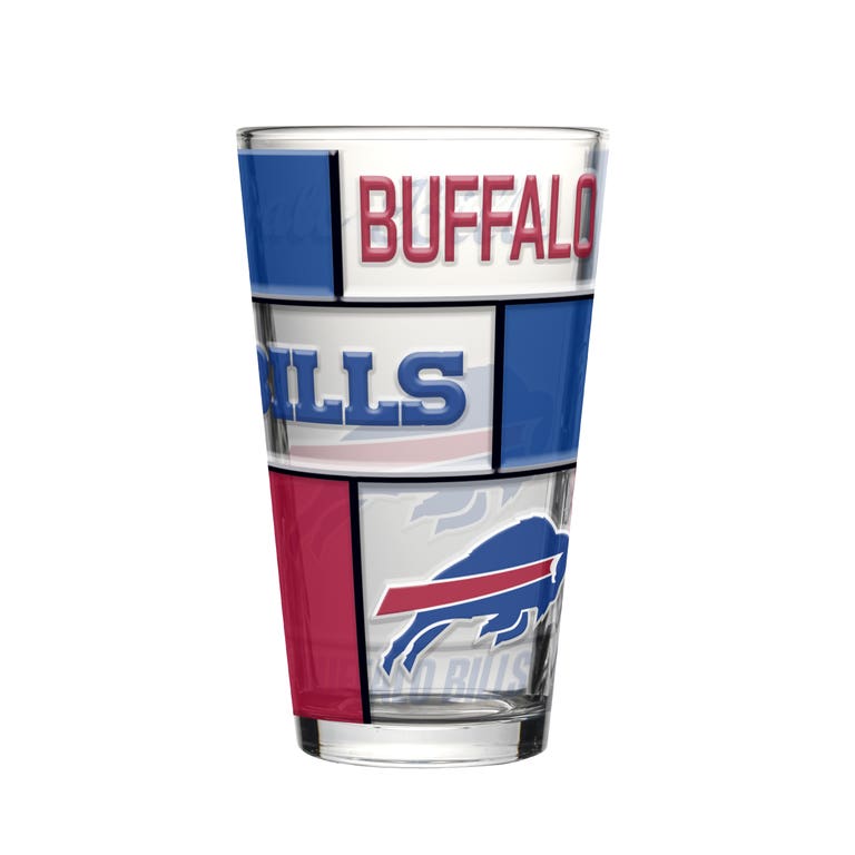 Buffalo Bills Boxed Quilted Stained Pint Glass 16oz